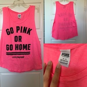 PINK NATION Go PINK or Go Home Tank Top